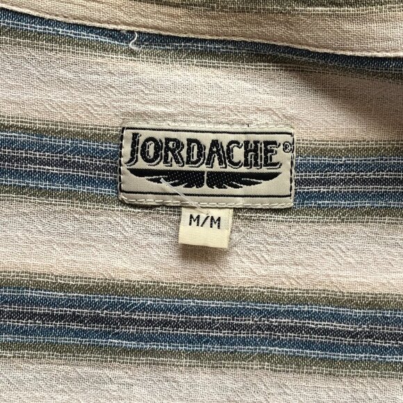 Vintage Jordache minimalist 100% cotton striped button up shirt - Picture 12 of 16